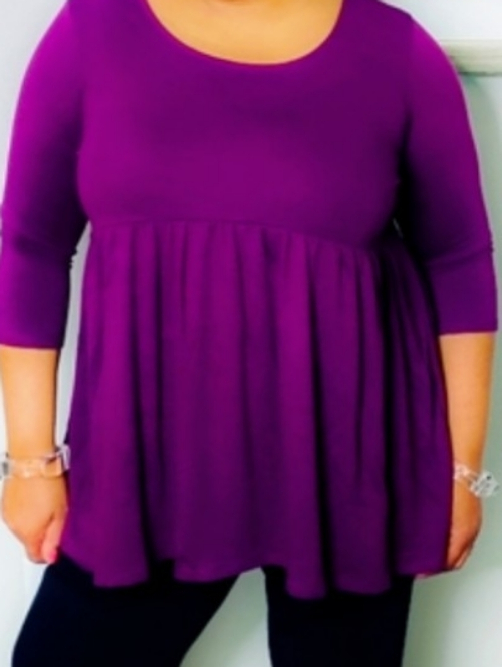 Zenana Empire Waist Top | Flowy Babydoll Tunic | Stretchy Casual Top S–2X